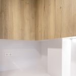 armario de cocina acabado en madera