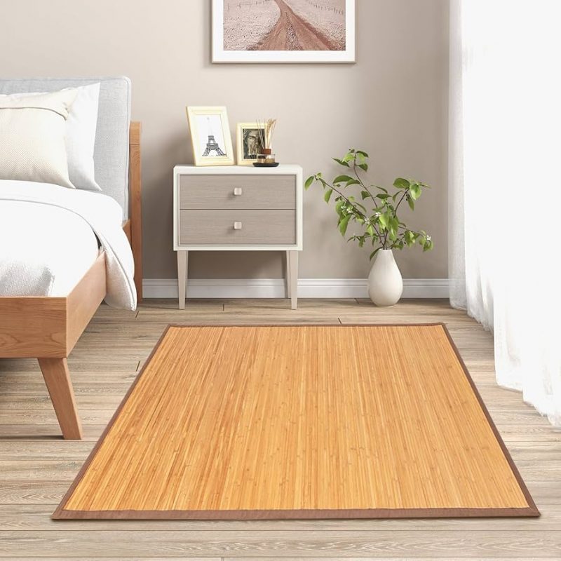 alfombra bambu dormitorio